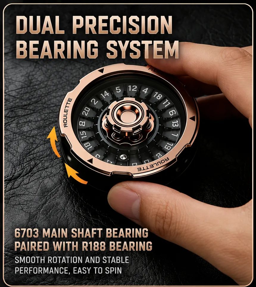 Dual precision bearing system: 6703 main shaft paired with an R188
