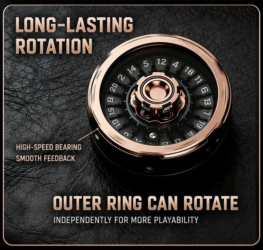 Long-lasting rotation, outer ring rotates independently