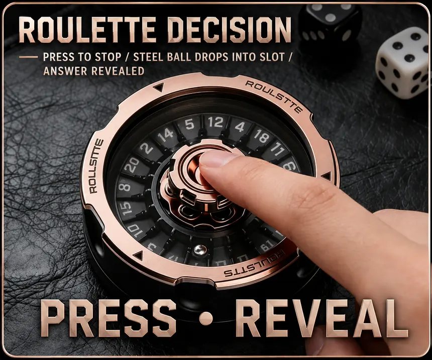 A finger pressing the centre cap to stop the wheel